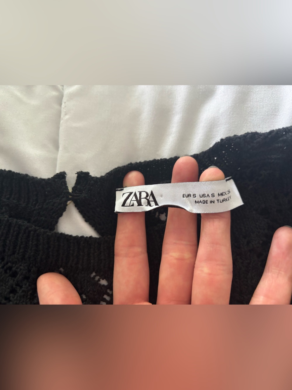 Zara Pointelle Ruffle Sweater - Picture 8 of 8